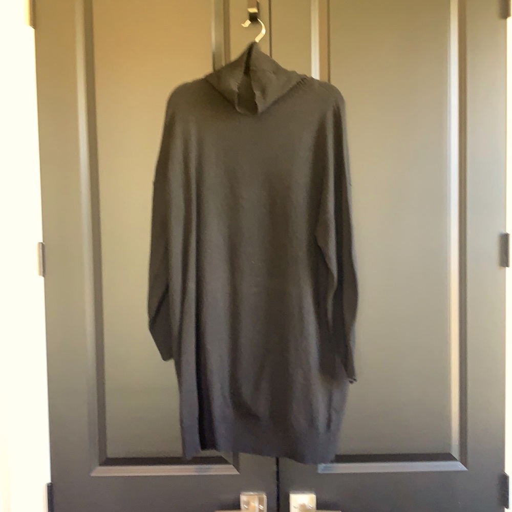 Eloqui black turtle neck mini dress
